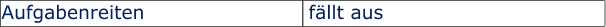 Aufgabenreiten                         f�llt aus